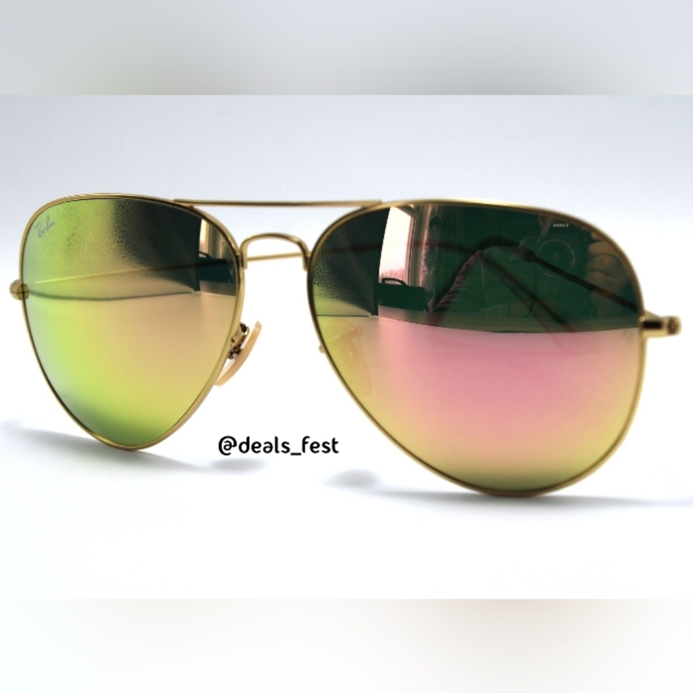 Model Display Ray-Ban Aviator Copper Pink Mirror RB3025 - Picture 9 of 17